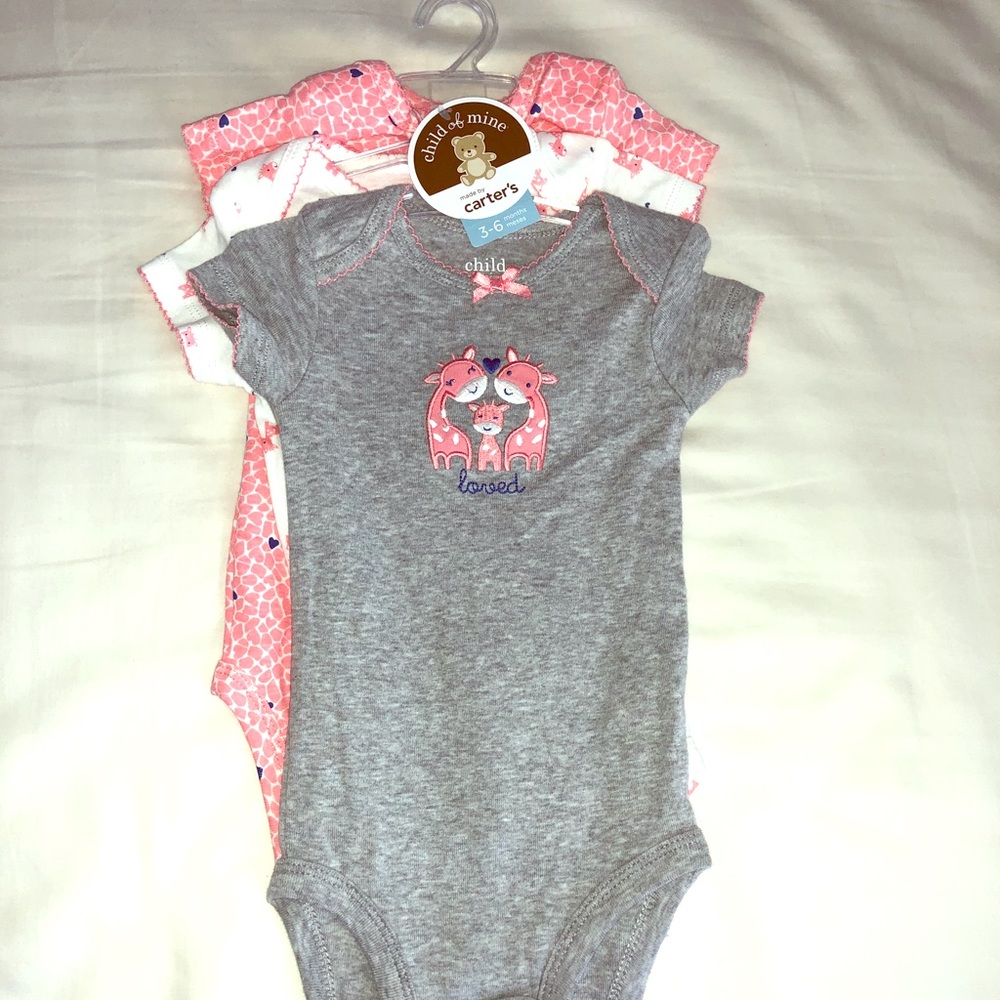 Brand New - Set of 3 baby 3-6 month onesies - Picture 1 of 4
